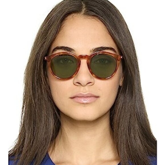 🔥 FIRE SALE CLOSET CLOSING🔥 Saint Laurent Round Sunglasses - Havana Green - Picture 1 of 12